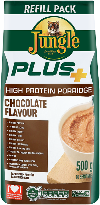 Plus High Protein Porridge Chocolate Flavour refill 500g_web