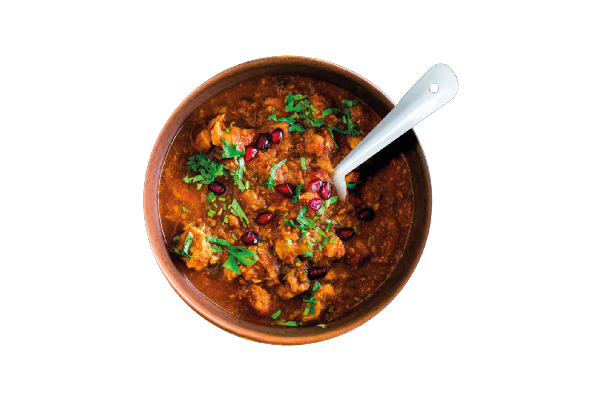 Persian Style Chicken Curry with Walnuts and Pomegranate